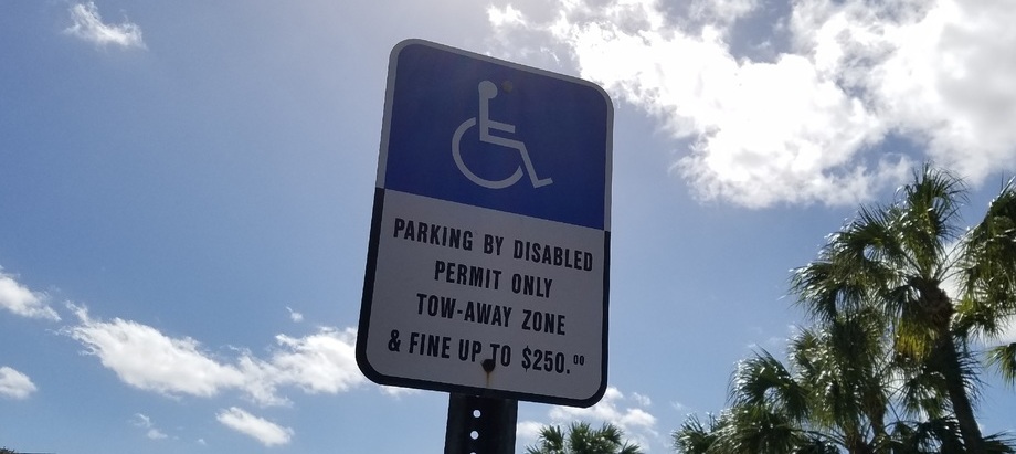 Parking by Disabled Sign
